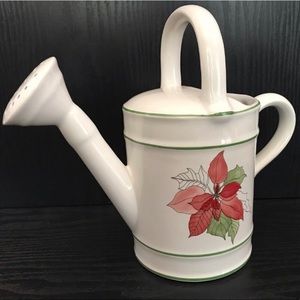 Block Bernarda poinsettia ceramic watering can